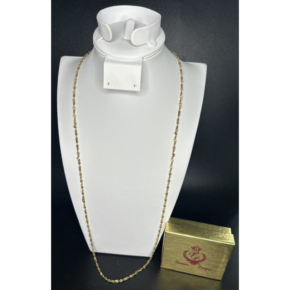 Premier Designs Jewelry Gold Tone 8-Shaped Chain Necklace‎ SKU PD79